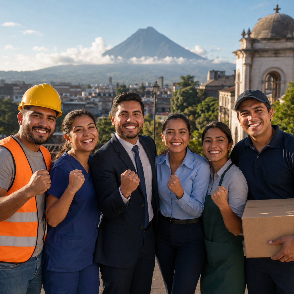 Personas buscando empleo en Guatemala